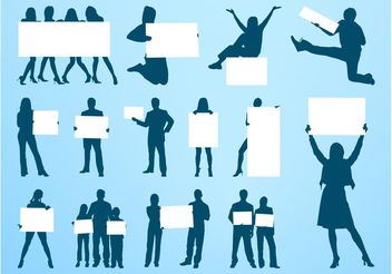People With Posters - vector #157943 gratis